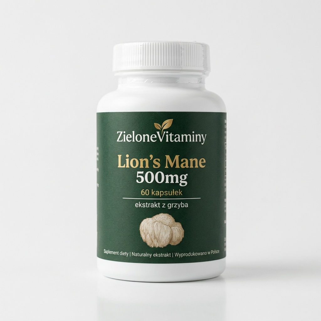 Lion's Mane (Soplówka Jeżowata) Ekstrakt 500mg
